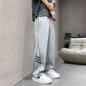 直播数据款 春季新款撞色侧条纹伞兵裤宽松直筒休闲裤 K503-P32图片