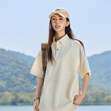 美式纯色POLO衫短袖夏季宽松百搭复古半袖上衣A406T6052特P35，男装T恤，星座309（原A406）