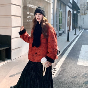 老标90白鸭绒中式风羽绒服（配围巾）W632 P335 K488图片