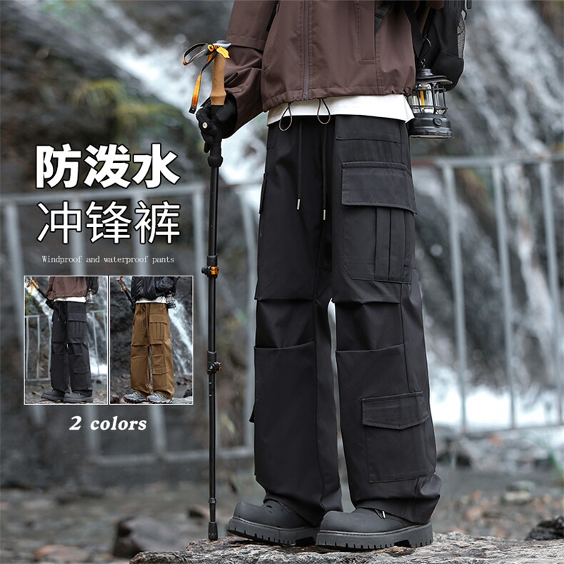 特批P35无差价秋新款户外机能防泼水工装裤男多口袋拖地长裤K1471图片