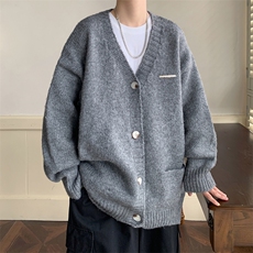 现货加厚V领毛衣开衫男针织衫外套W7500-P75，男装针织衫/毛衣，星座1212