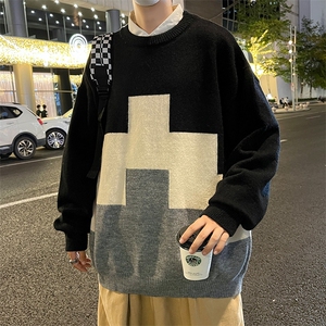 秋冬季美式潮牌宽松套头针织衫A068-SYMY11-TP68图片
