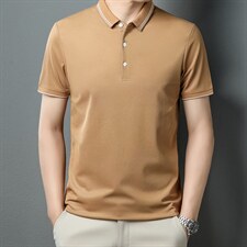 2023夏季新款t恤短袖男装简约百搭翻领修身冰感半袖polo衫，男装T恤，电商B212（原钱塘6029）