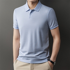 DN25306春夏男士新款短袖T恤青年修身翻领体恤休闲打底衫，男装T恤，电商B360