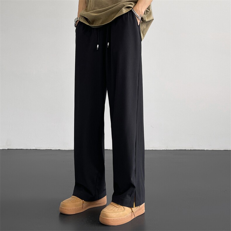 【直播精品】夏季新款现货冰丝休闲裤男直筒长裤子K689-P45控78，男装休闲裤，星座401