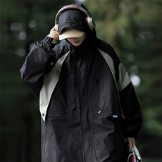 A800-P68男款撞色拼色工装夹克上衣秋季户外机能连帽冲锋衣外套，男装夹克，星座512-6