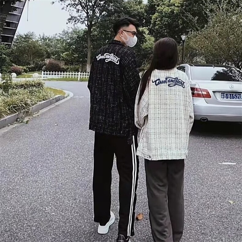 小香风衬衫外套男2025年秋季ins潮牌男友风高街宽松百搭情侣夹克,男装夹克,星座1210-1