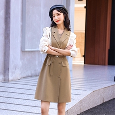 高端精致西装连衣裙女春秋绝美气质高级感2025新款御姐小个子法式，女装连衣裙，霓裳依族