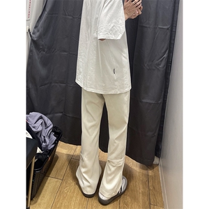美式高街 hiphop冰丝微喇弯刀休闲西裤裤货号K2427P55图片