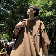 C341-P262024新款设计感小众t恤短袖男夏季潮牌百搭宽松上衣现货，男装T恤，星座512-6