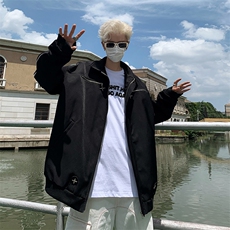美式高街漂亮潮牌开衫连帽卫衣男春秋运动夹克JK0157-P70，男装夹克，星座308B-1