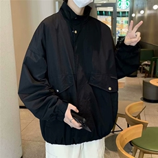 夹克男韩版潮流格子口袋个性帅春季2024新款ins宽松外套W5622-P62，男装夹克，星座412-3