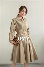 现货风衣裙，女装风衣，OMY 瓯蔓意