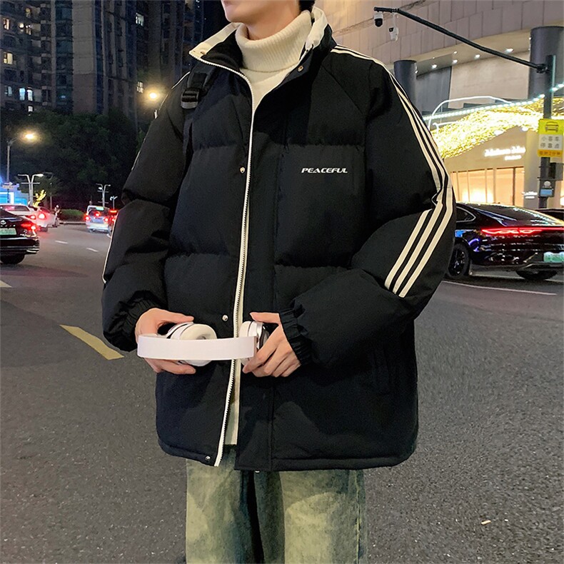 潮美式情侣棉服冬季宽松加厚男女款立领上衣M001-P75,男装棉衣,星座308B-2