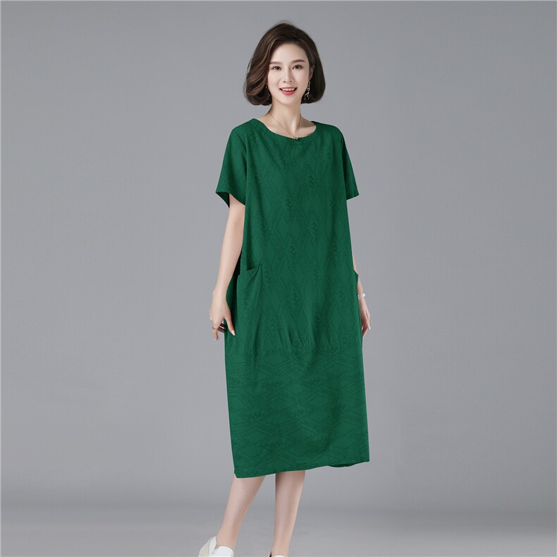 2024夏款新款宽松大码女装连衣裙552款,女装连衣裙,秋牧寒烟