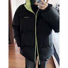 冬季新款港风潮牌男女立领保暖棉服面包服XZ213-7366-P108控128，男装棉衣，星座213