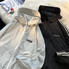 UPF50+紫外线防晒衣连帽外套防晒服织带有夜光，男装夹克，电商基地A050