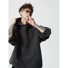 秋冬加绒重磅砂洗做旧刺绣连帽卫衣JF807-特P65控118加绒P70控128，男装卫衣，电商A422-1