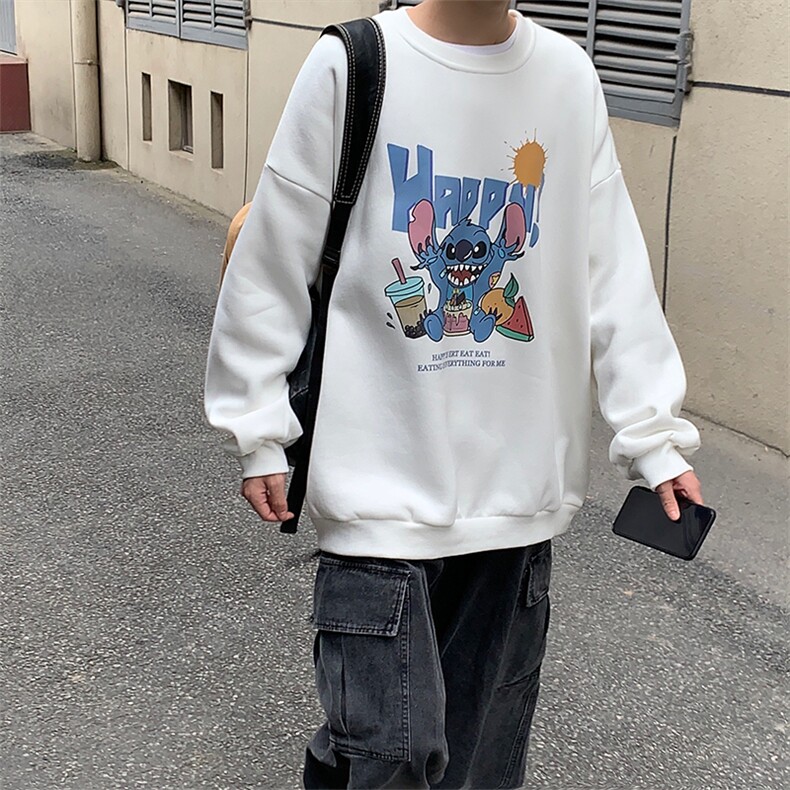 S6077-P35春季圆领卫衣男大码韩版宽松长袖外套男,男装卫衣,电商A040