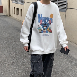 S6077-P35 春季圆领卫衣男大码韩版宽松长袖外套男图片