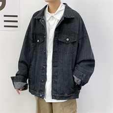 春秋夹克牛仔外套男潮牌ins宽松港风痞帅男褂子韩版潮流5127-P75，男装夹克，电商A318