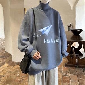 控68高领毛衣男士大码内搭毛线衣男 GM45270-P45加绒款-P65图片