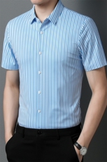 男士夏季衬衫休闲时尚潮流简无痕百搭免烫衬衣中青年男装P68，男装衬衫，星座1105-3