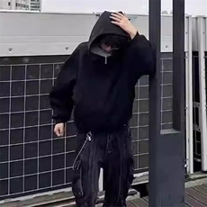 抖音得物高品质二开25秋冬美式高街重磅结构高领连帽卫衣外套W62，男装卫衣，电商A486