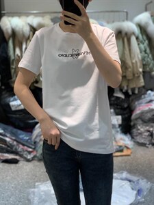 新款韩版字母印花图案百搭简约短袖T恤,女装T恤,L·H·X