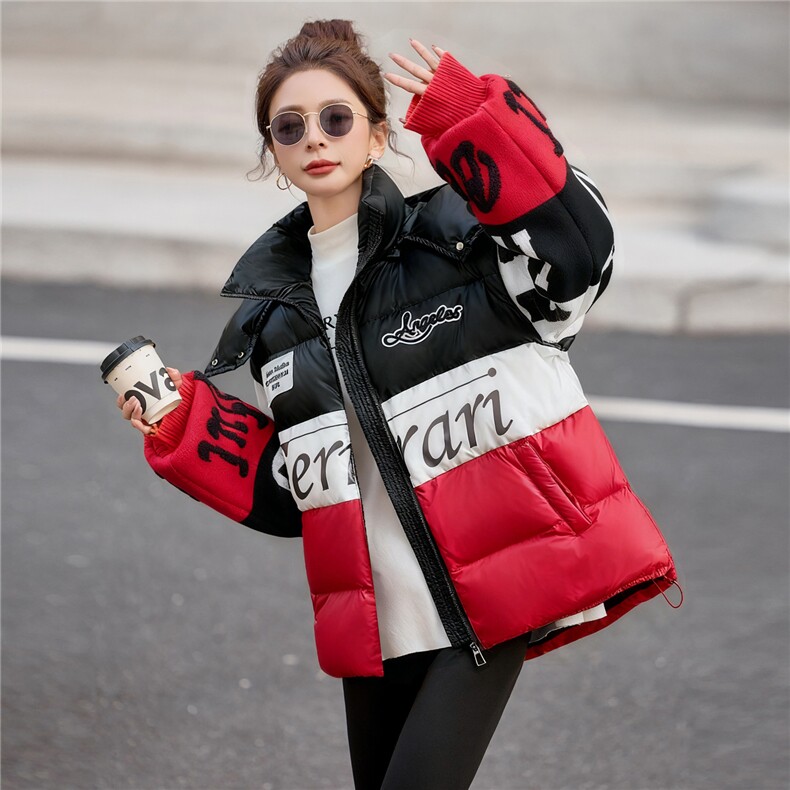 2025年冬季白鸭绒有帽可拆厚款宽松羽绒服，女装羽绒服，布依丽人