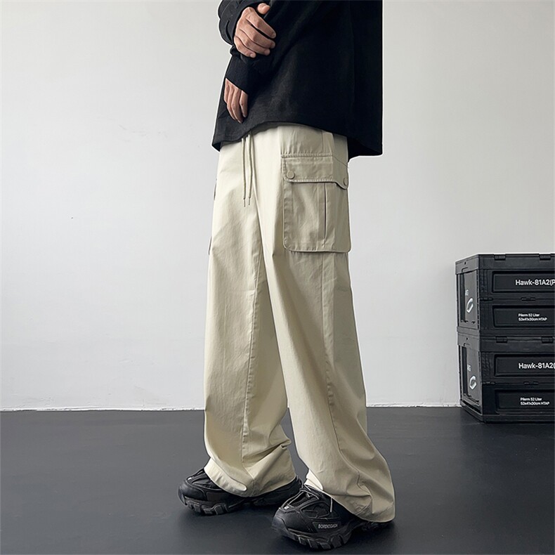 美式复古休闲多口袋工装裤男女宽松直筒休闲裤XZ211-1-K2340-P60,男装工装外套,星座211-1