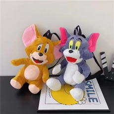 猫与老鼠双肩包可爱毛绒背包精品