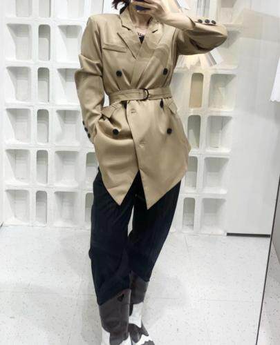 缎面西装外套，女装西装，U·M