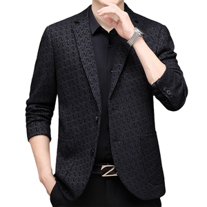 男士2023年秋季新款长袖休闲西服中青年纯色便服外套AJY8620-P210图片