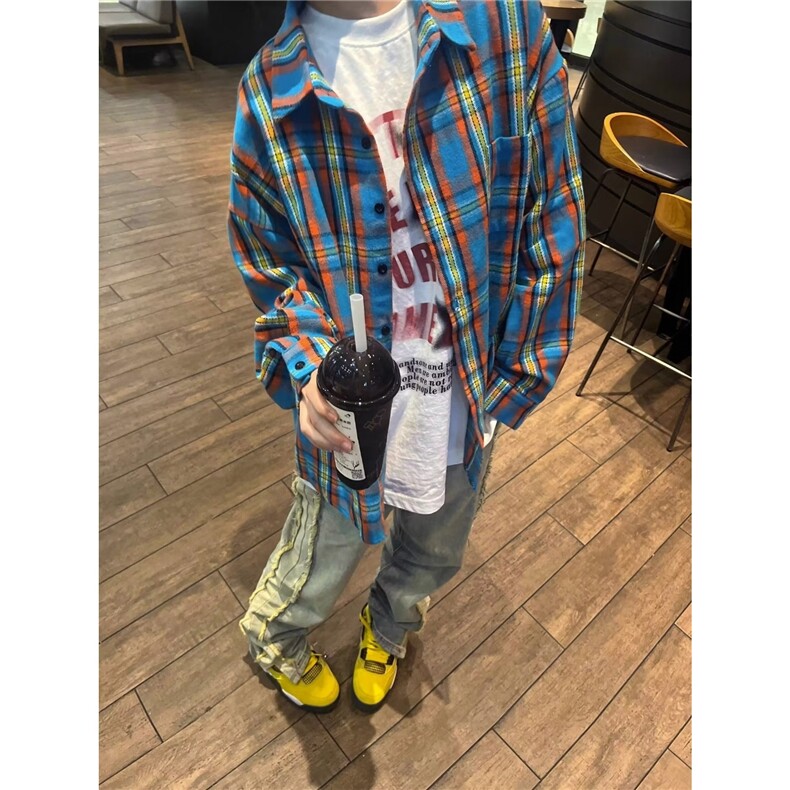 时尚长袖衬衫原宿潮流气质百搭日系流行新款简约CS264-P35,男装衬衫,星座208-5