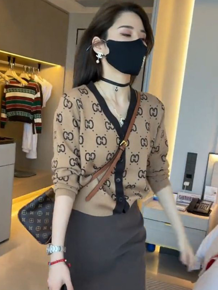 双CC开衫,针织衫/毛衣,美莎羊绒