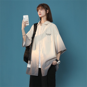 渐变色七分袖衬衫凉感短袖X1213-C145-P45长袖DY155-P50图片
