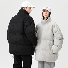 日系麂皮绒棉服男冬新款情侣棉衣外套加厚棉袄羽绒服MY8805-P68，男装棉衣，星座205-1