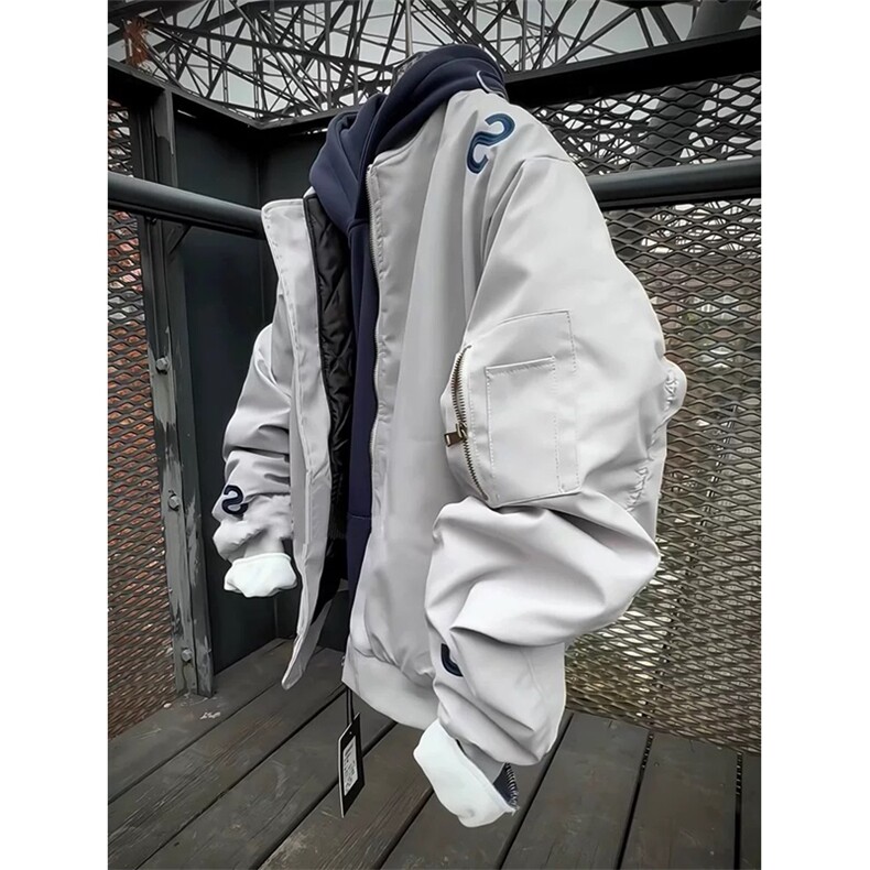 现货高品质自制刺绣立领飞行夹克男女百搭廓形外套A168-特P50,男装夹克,星座1505
