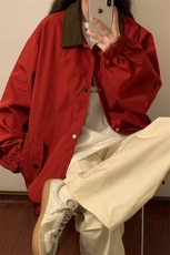 2025秋翻领拼接港风时尚休闲男夹克外套705-1-W8812-P63控88，男装夹克，星座705-1