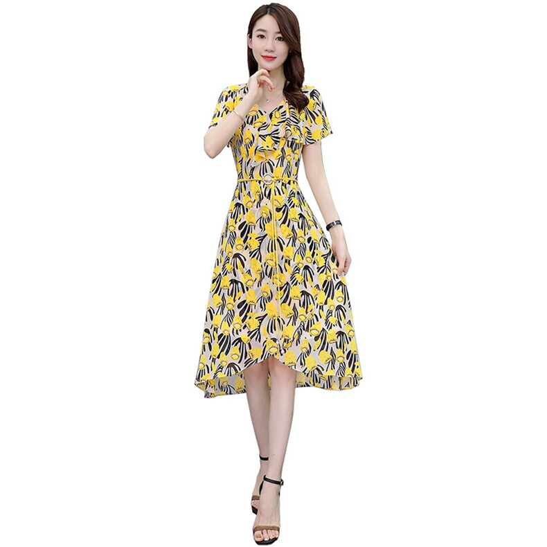 纯棉碎花连衣裙女2025夏季新款气质淑女收腰修身显瘦舒适棉布裙子,女装连衣裙,天丽