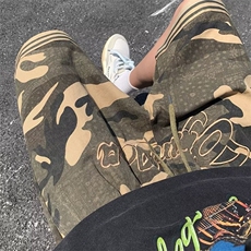 男春夏新款青少年时尚纯棉斜纹迷彩休闲裤HD29P35，男装休闲裤，星座1116-2