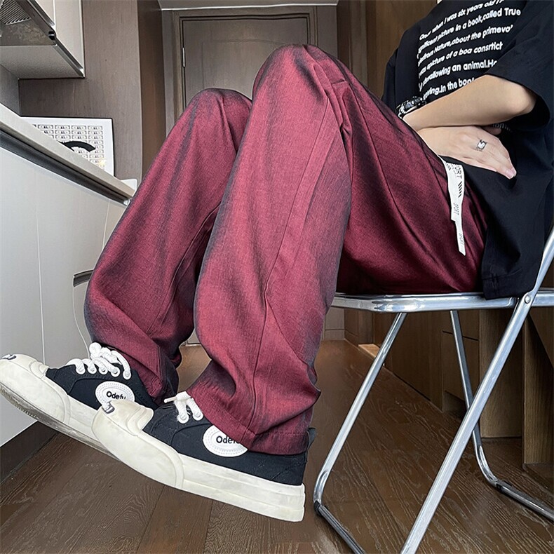 现货批价27YK86001冰丝速干裤子高级感垂感休闲阔腿裤子男夏,男装休闲裤,电商A086-1