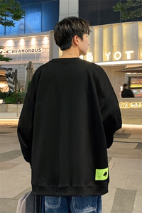 Y5032 P35秋季港风圆领卫衣男宽松长袖T恤打底衫外套图片