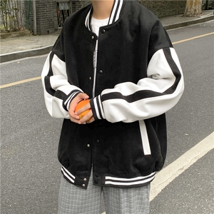 港风休闲大码M-5XL潮运动情侣中性连帽夹克男外套男7421P85图片