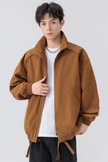 新款硬汉风户外夹克男立领纯色上衣冲锋衣外套A157B-JK7822-P70，男装夹克，电商A157B