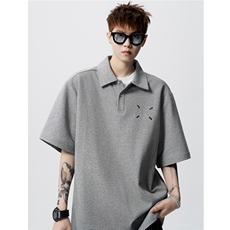 主推马吉拉绣花重磅POLO衫短袖T恤宽松翻领上衣男H1073特P35，男装T恤，电商A341