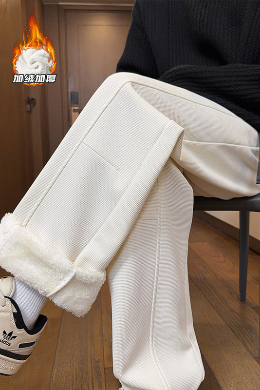 2025冬季新款内景超厚北极绒加绒弯刀裤M-5XLHK251017-特P40,男装卫衣,电商A022