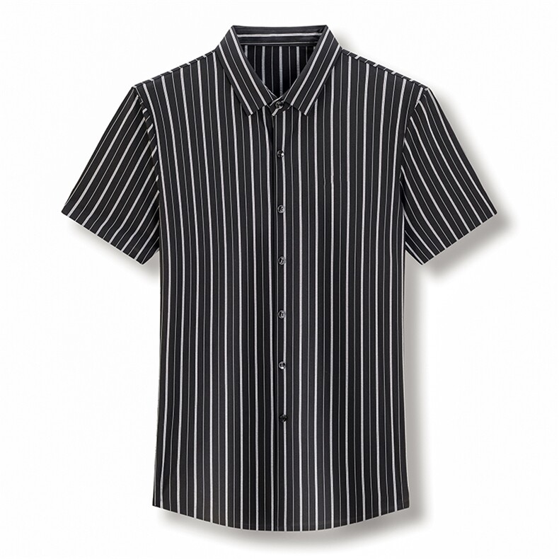 夏季新款2022中年男士短袖衬衫休闲免烫爸爸装衬衣上衣,男装衬衫,电商B212（原钱塘6029）