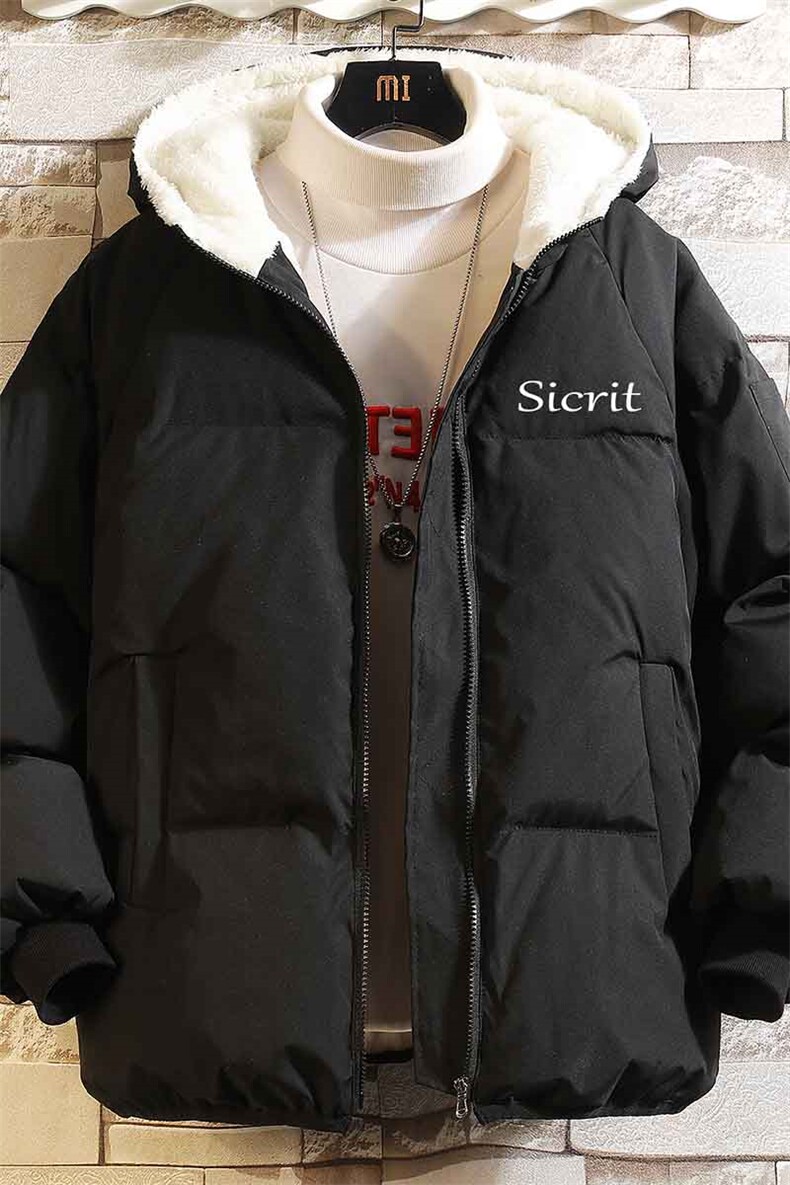 控128加绒面包服男大码羊羔毛衣男MY16098-P100,男装棉衣,电商A040A